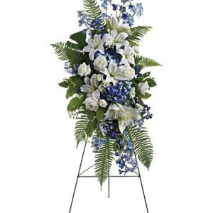 Blue and White Standing Spray - Standing Sprays