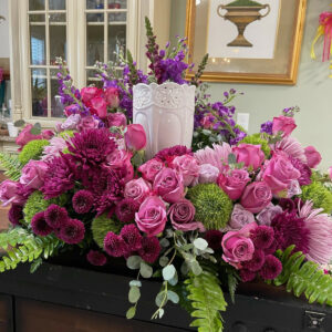 Lavender and Pink Cremation Urn Arrangement - Cremation Urn Arrangements