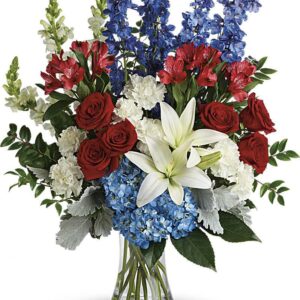 Patriotic Arrangement - Vase for the Service and Home