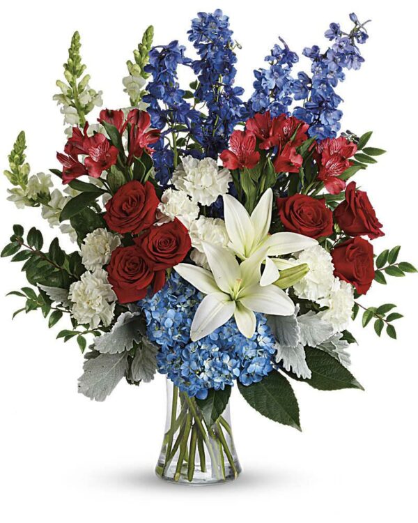Patriotic Arrangement - Vase for the Service and Home