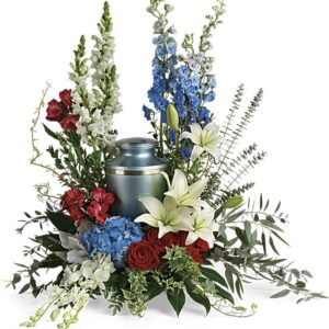 Patriotic Cremation Urn Arrangment - Cremation Urn Arrangements