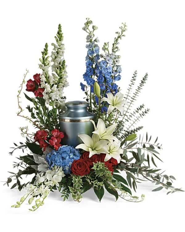 Patriotic Cremation Urn Arrangment - Cremation Urn Arrangements