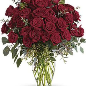 Red Rose Bouquet - Vase for the Service and Home