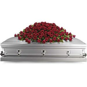The Red Rose Casket Cover - Casket Covers