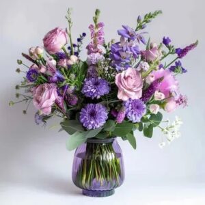 Vase in Pinks and Lavenders - Vase for the Service and Home